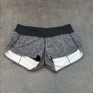 lululemon athletica Black and White Athletic Shorts